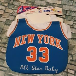 New York Knicks 90s Vintage Retro Baby Bib